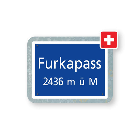 Furkapass Sign